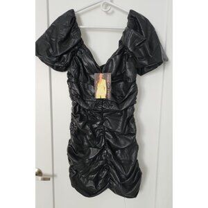 Black Naked Wardrobe Puff Sleeve Dress